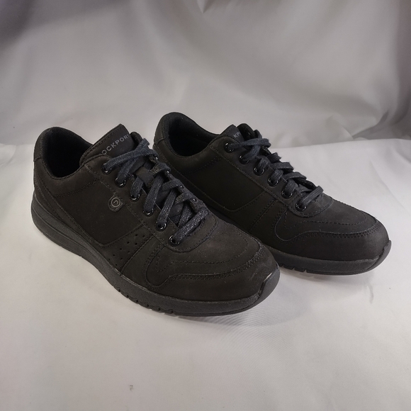 ROCKPORT Sz 7 Black Leather Sneakers - Picture 3 of 7